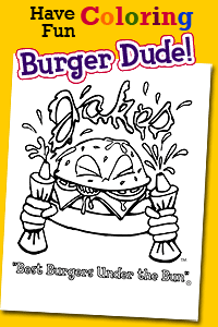 Burger Dude Coloring Page