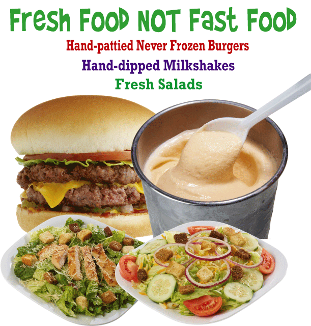 Burger, Fries and Milkshakes